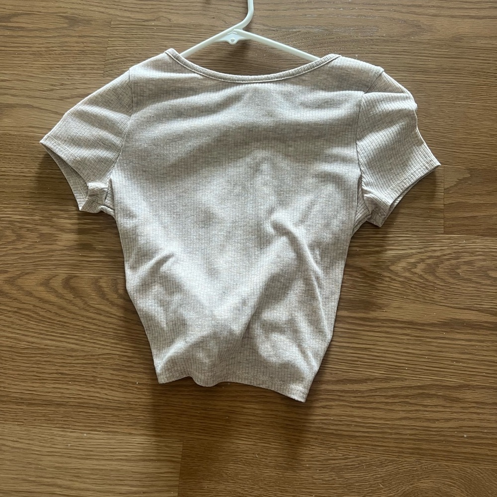 Altar'd State White Fitted Short Sleeve T-Shirt